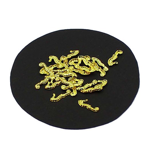 Folhas de Luxo 50 Peças - Modelo: Cavalo Marinho 3 x 7mm - Dourado - Imagem principal - 1283d274-9707-458e-8973-d42575473458