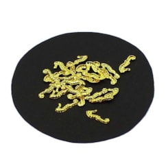 Folhas de Luxo 50 Peças - Modelo: Cavalo Marinho 3 x 7mm - Dourado Folhas de Luxo 50 Peças - Modelo: Cavalo Marinho 3 x 7mm - Dourado