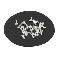 Folhas de Luxo 50 Peças - Modelo: Chave Coração 3x5mm; Cor: Prateada Folhas de Luxo 50 Peças - Modelo: Chave Coração 3x5mm; Cor: Prateada