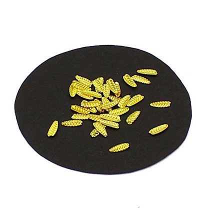 Folhas de Luxo 50 Peças - Modelo: Mini Peninha 5 x 2mm - Dourado