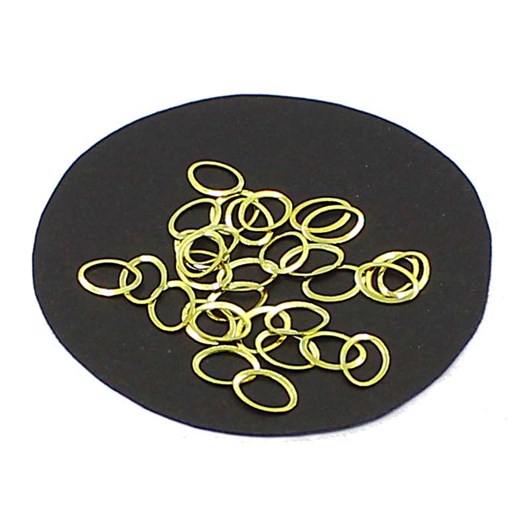 Folhas de Luxo 50 Peças - Modelo: Oval Vazado 4 x 6mm - Dourado - Imagem principal - 6cf324e2-661b-4552-ae7c-657080824689