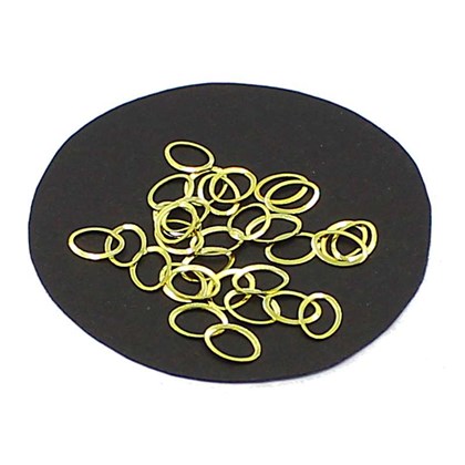 Folhas de Luxo 50 Peças - Modelo: Oval Vazado 4 x 6mm - Dourado