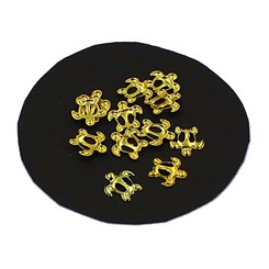 Folhas de Luxo 50 Peças - Modelo: Tartaruga 6 x 7 - Dourado