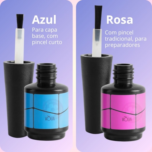 Frasco Eco Azul para Base Volia 10ml Vazio para unhas