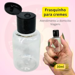 Frasco para creme 30ml Tampa flip