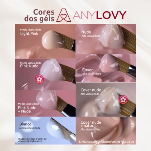 Gel Any Love Cover Nude + Natural 24g para unhas