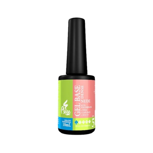 Gel Base Estrutural Psiu Nude Dense 10ml com Pincel para unhas