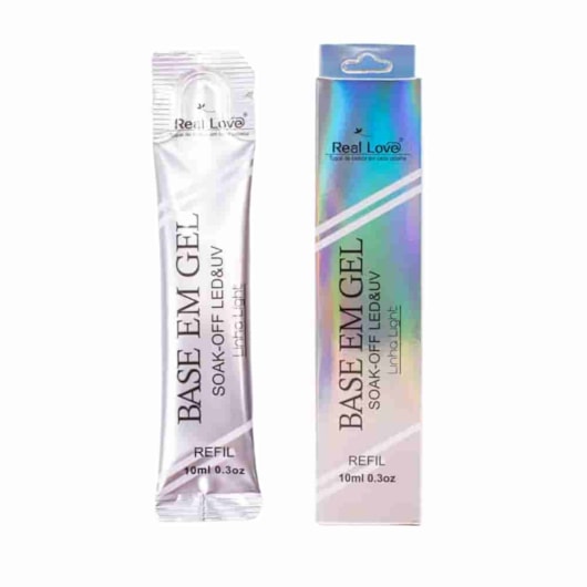 Gel base Real Love Refil de 10ml Sachê para unhas