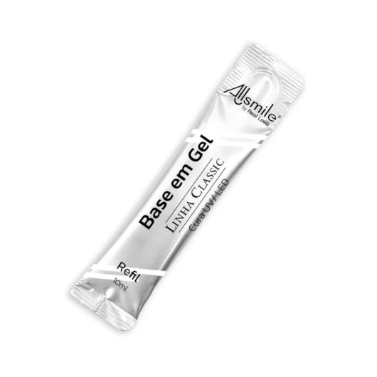 Gel base Real Love Refil de 10ml Sachê Allsmile para unhas