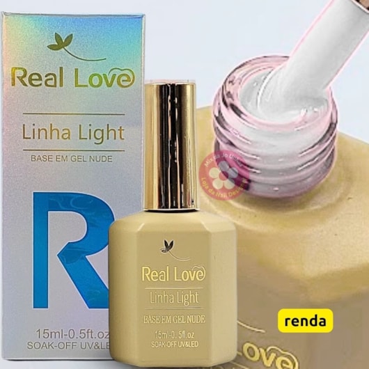 Gel base Renda intenso Real Love 01 15ml para unhas