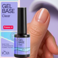 Gel Base Vòlia Frasco de vidro com pincel 9g transparente
