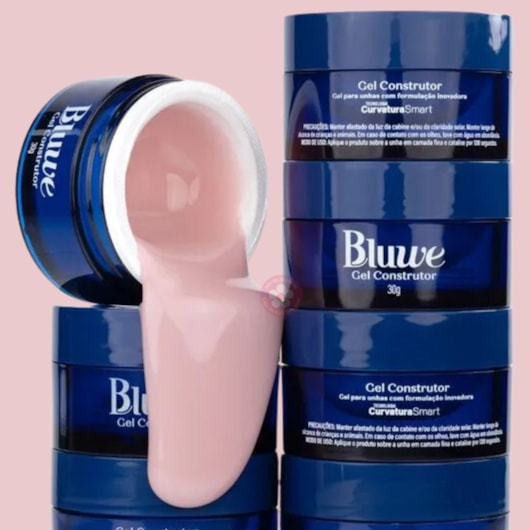 Gel Bluwe Natural Pink 30g Construtor para unhas para unhas