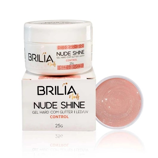 Gel Brilia Hard Nude Shine c/ Glitter Control 25g - Imagem principal - 0d6dcf5a-3906-406c-9b7f-417c1c3aa004