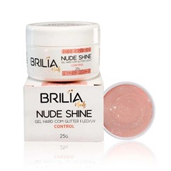 Gel Brilia Hard Nude Shine c/ Glitter Control 25g