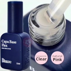 Gel Capa Base Bluwe Flex Super Clear Natural Pink11ml