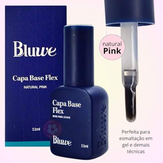 Gel Capa Base Bluwe Flex Super Clear Natural Pink11ml para unhas