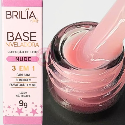 Gel capa base niveladora 3 em 1 Brilia 9g para unhas