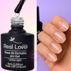 Gel capa base Real Love 8ml Linha light sem TPO Gel capa base Real Love 8ml Linha light sem TPO