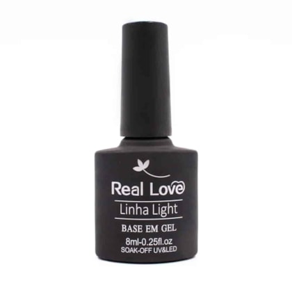 Gel capa base Real Love 8ml Linha light sem TPO
