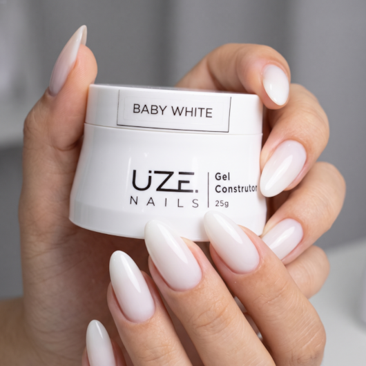 Gel Construtor Natural Baby White Uze Nails 25g para unhas