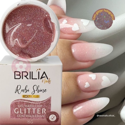 Gel Control Rubi Shine Brilia Nails 15g para unhas