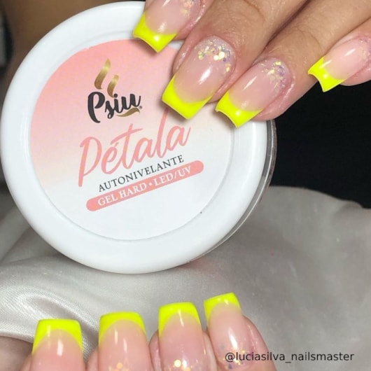 Gel de construção Pétala 25g Psiu Fibra banho de gel para unhas