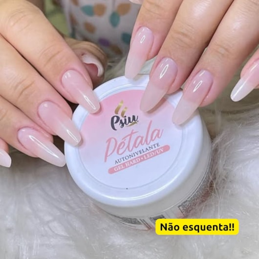Gel de construção Pétala 25g Psiu Fibra banho de gel para unhas