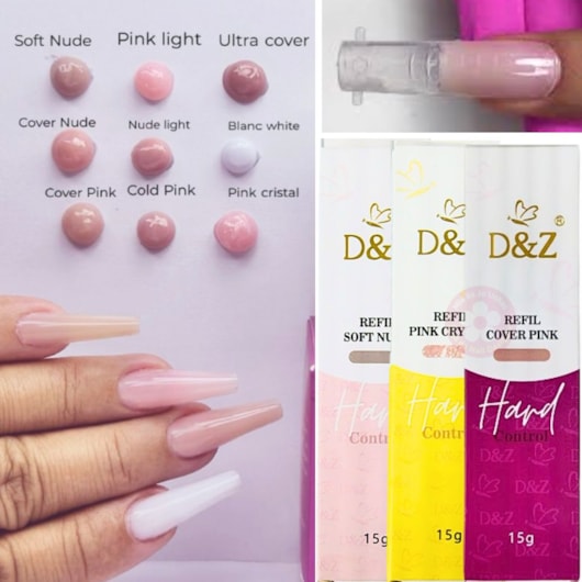 Gel D&Z Control sachê 15g Molde F1 para unhas