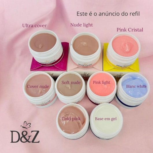 Gel D&Z Control sachê 15g Molde F1 para unhas