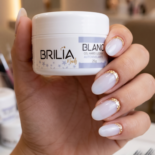 Gel Hard Autonivelante Blanc (Renda) Brilia Nails 25g para unhas