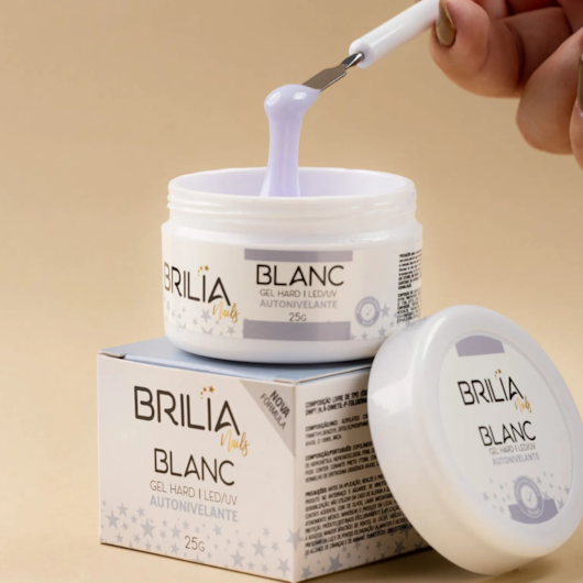 Gel Hard Autonivelante Blanc (Renda) Brilia Nails 25g para unhas