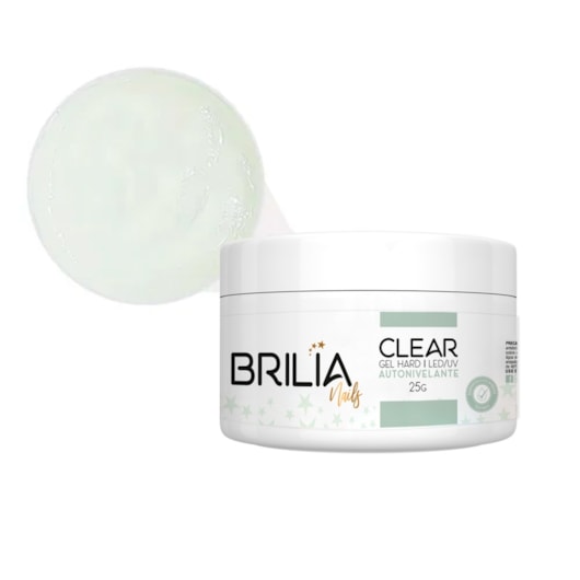 Gel Hard Autonivelante Clear Brilia Nails 25g para unhas