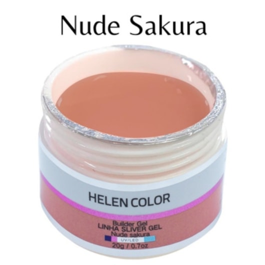 Gel Helen Color Linha Sliver 20g Nude Sakura c/ anvisa para unhas