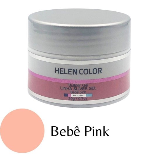 Gel Helen Color  - Linha Sliver Gel 20g C/ Anvisa - Cor: Bebê Pink - Imagem principal - ccf7804b-88b5-46eb-b818-572064944340