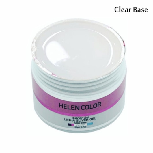 Gel Helen Color  - Linha Sliver Gel 20g C/ Anvisa - Cor: Clear Base para unhas