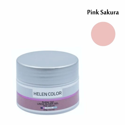 Gel Helen Color  - Linha Sliver Gel 20g C/ Anvisa - Cor: Pink Sakura - Imagem principal - 7042142c-a636-4ed4-94be-9fe15aa70a57