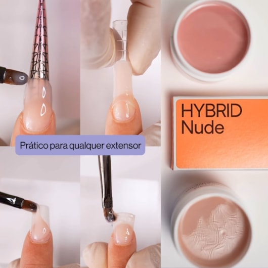 Gel Hybrid Volia 34g Nude Cover Escolha Cor:Nude para unhas