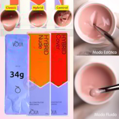 Gel Hybrid Volia 34g Nude Cover Escolha Cor:Nude