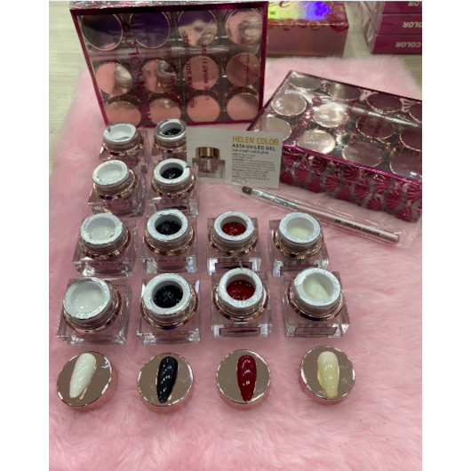 Gel paint vermelho10ml Helen Color para unhas