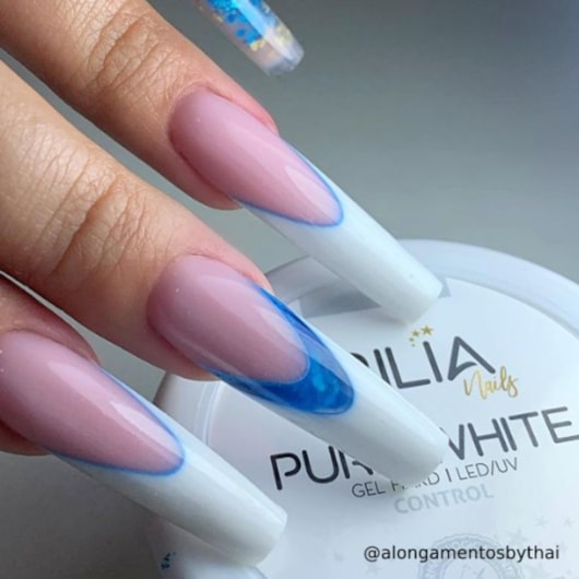 Gel para molde f1 branco 100% Hard Pure White Control Brilia 25g para unhas