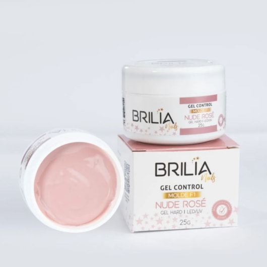 Gel para molde F1 Control Nude Rosé Brilia 25g para unhas
