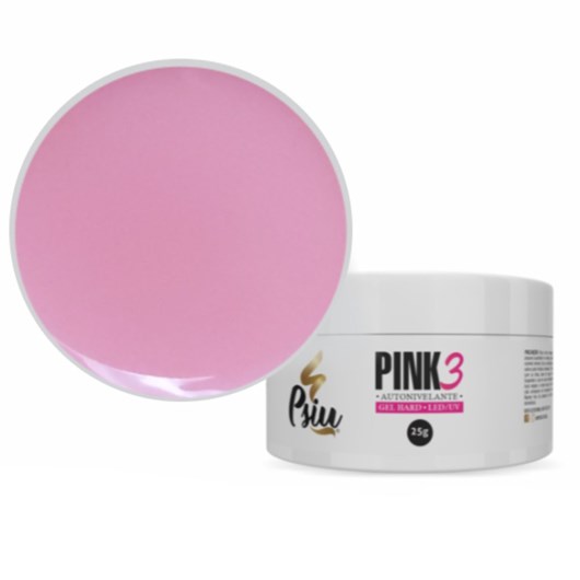 Gel Psiu Hard Pink 3 25g para unhas