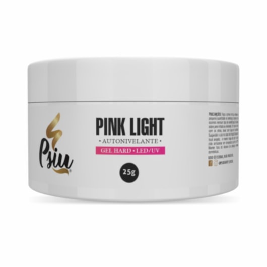 Gel Psiu Hard Pink Light 25g para unhas