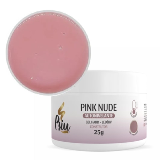 Gel Psiu Hard Pink Nude 25g para unhas