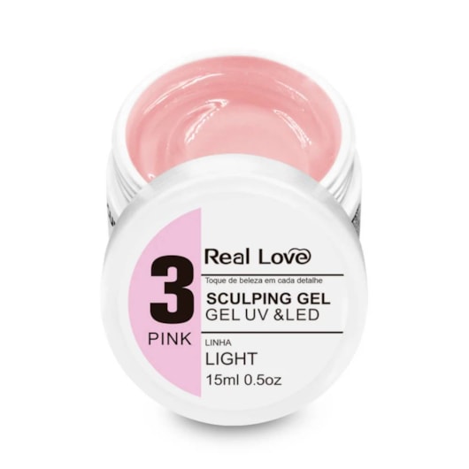 Gel Real Love 15ml Linha Light Sculping para unhas