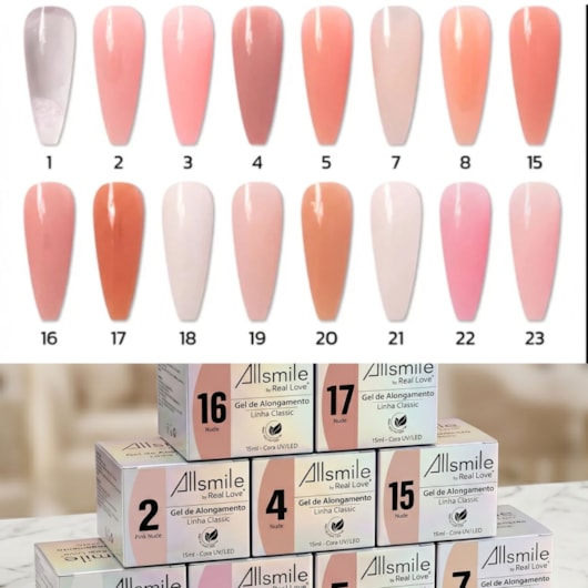 Gel Real Love AllSmile sem TPO 15ml Linha Classic para unhas