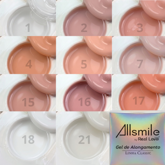 Gel Real Love AllSmile sem TPO 15ml Linha Classic para unhas