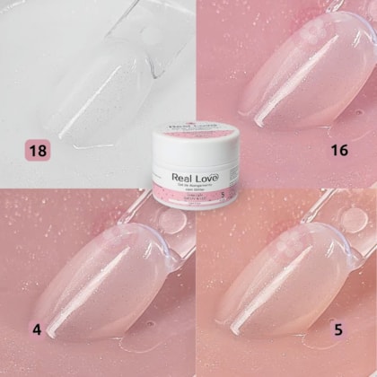 Gel Real Love com glitter 15ml Escolha a cor