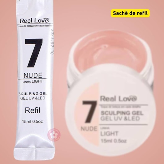 Gel Real Love Refil Sachê 15ml Linha Light para unhas