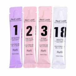 Gel Real Love Refil Sachê 15ml Linha Light Gel Real Love Refil Sachê 15ml Linha Light